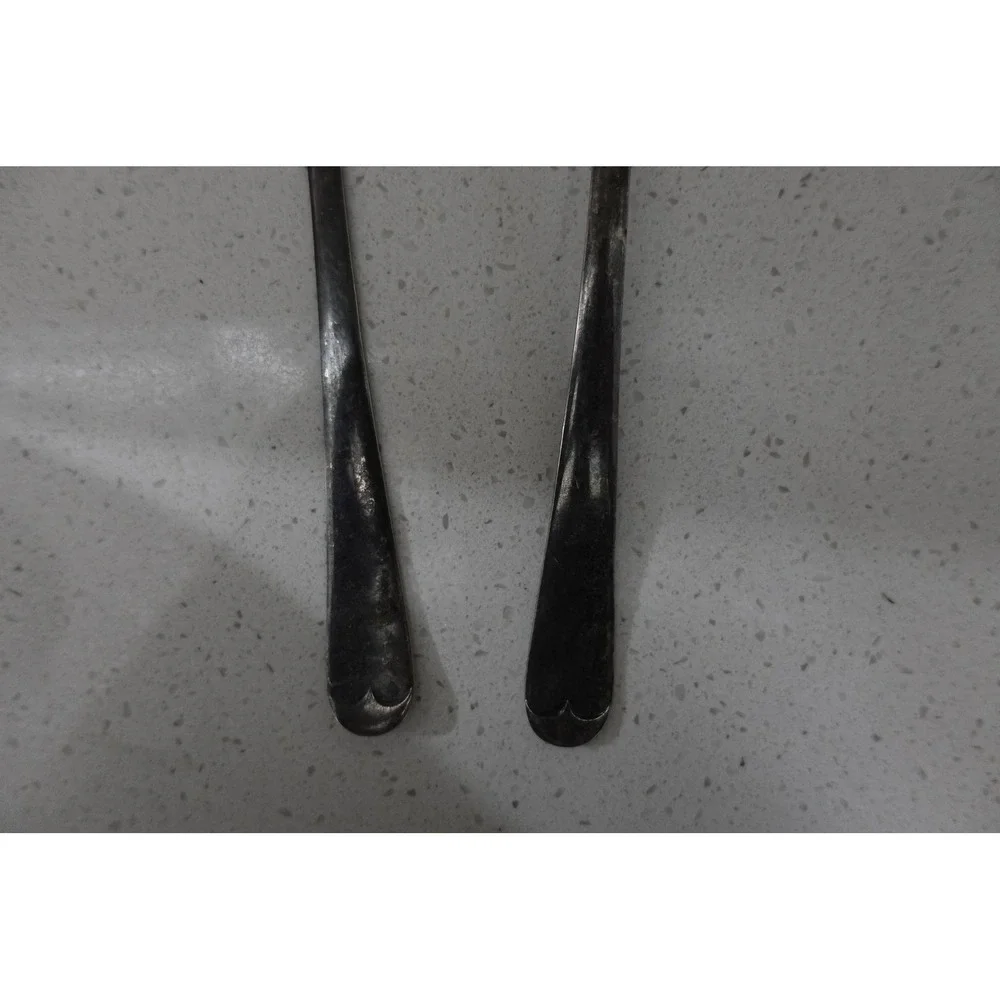 Vintage Silver Plated England Spoon & Spork Set‎ Serving Utensils